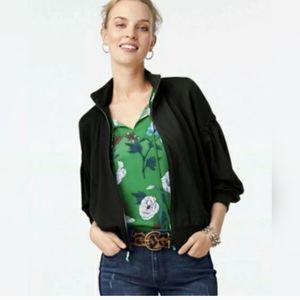 CAbi Black Chance‎ #3731 Zip Up Bomber Jacket Size XS LIKE NEW